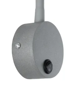 GloboStar® GOOSE 61689 Φωτιστικό Τοίχου - Απλίκα LED 3W 300lm 36° AC 220-240V IP20 - Reading Light - Θερμό Λευκό 2700K Γκρι Αλουμίνιο - Μ6.5 x Π22.5 x Υ23cm - 5 Xρόνια Εγγύηση 13 61689 6