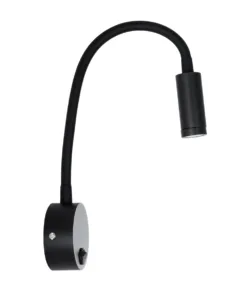 Alternative view of GloboStar® GOOSE 61690 Φωτιστικό Τοίχου - Απλίκα LED 3W 300lm 36° AC 220-240V IP20 - Reading Light - Θερμό Λευκό 2700K Μαύρο Αλουμίνιο - Μ6.5 x Π22.5 x Υ23cm - 5 Xρόνια Εγγύηση