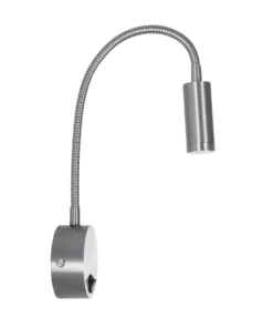 GloboStar® GOOSE 61691 Φωτιστικό Τοίχου - Απλίκα LED 3W 300lm 36° AC 220-240V IP20 - Reading Light - Θερμό Λευκό 2700K Ασημί Αλουμίνιο - Μ6.5 x Π22.5 x Υ23cm - 5 Xρόνια Εγγύηση 11 61691 4