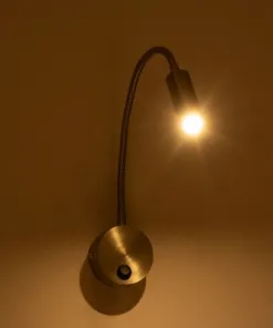 GloboStar® GOOSE 61691 Φωτιστικό Τοίχου - Απλίκα LED 3W 300lm 36° AC 220-240V IP20 - Reading Light - Θερμό Λευκό 2700K Ασημί Αλουμίνιο - Μ6.5 x Π22.5 x Υ23cm - 5 Xρόνια Εγγύηση 15 61691 8