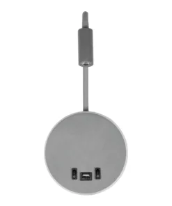 Alternative view of GLOBOSTAR® GOOSE 61694 Μοντέρνο Φωτιστικό Τοίχου - Απλίκα Ξενοδοχείου Reading Light με Φορτιστή USB 3A LED 6W 600lm 36° & 360° AC 220-240V IP20 Θερμό Λευκό 2700K - Bridgelux COB Chip & TÜV SÜD Driver - Γκρι Ανθρακί Ματ - Μ15.5 x Π22.5 x Υ30cm - 3 Χρόνια Εγγύηση