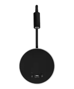 Alternative view of GLOBOSTAR® GOOSE 61695 Μοντέρνο Φωτιστικό Τοίχου - Απλίκα Ξενοδοχείου Reading Light με Φορτιστή USB 3A LED 6W 600lm 36° & 360° AC 220-240V IP20 Θερμό Λευκό 2700K - Bridgelux COB Chip & TÜV SÜD Driver - Μαύρο Ματ - Μ15.5 x Π22.5 x Υ30cm - 3 Χρόνια Εγγύηση