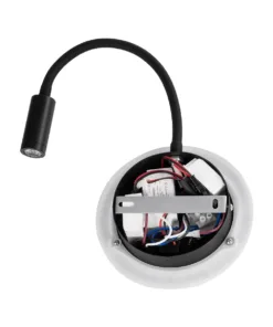GLOBOSTAR® GOOSE 61695 Μοντέρνο Φωτιστικό Τοίχου - Απλίκα Ξενοδοχείου Reading Light με Φορτιστή USB 3A LED 6W 600lm 36° & 360° AC 220-240V IP20 Θερμό Λευκό 2700K - Bridgelux COB Chip & TÜV SÜD Driver - Μαύρο Ματ - Μ15.5 x Π22.5 x Υ30cm - 3 Χρόνια Εγγύηση 16 61695 6