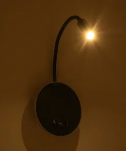GLOBOSTAR® GOOSE 61695 Μοντέρνο Φωτιστικό Τοίχου - Απλίκα Ξενοδοχείου Reading Light με Φορτιστή USB 3A LED 6W 600lm 36° & 360° AC 220-240V IP20 Θερμό Λευκό 2700K - Bridgelux COB Chip & TÜV SÜD Driver - Μαύρο Ματ - Μ15.5 x Π22.5 x Υ30cm - 3 Χρόνια Εγγύηση 17 61695 7