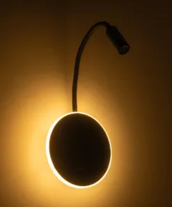 GLOBOSTAR® GOOSE 61695 Μοντέρνο Φωτιστικό Τοίχου - Απλίκα Ξενοδοχείου Reading Light με Φορτιστή USB 3A LED 6W 600lm 36° & 360° AC 220-240V IP20 Θερμό Λευκό 2700K - Bridgelux COB Chip & TÜV SÜD Driver - Μαύρο Ματ - Μ15.5 x Π22.5 x Υ30cm - 3 Χρόνια Εγγύηση 18 61695 8