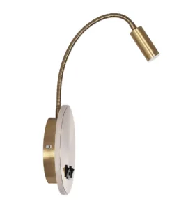 GLOBOSTAR® GOOSE 61697 Μοντέρνο Φωτιστικό Τοίχου - Απλίκα Ξενοδοχείου Reading Light με Φορτιστή USB 3A LED 6W 600lm 36° & 360° AC 220-240V IP20 Θερμό Λευκό 2700K - Bridgelux COB Chip & TÜV SÜD Driver - Χρυσό Βούρτσας - Μ15.5 x Π22.5 x Υ30cm - 3 Χρόνια Εγγύηση 13 61697 3