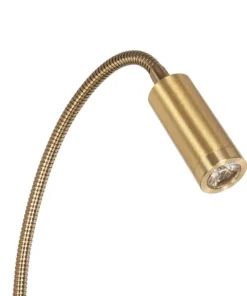 GLOBOSTAR® GOOSE 61697 Μοντέρνο Φωτιστικό Τοίχου - Απλίκα Ξενοδοχείου Reading Light με Φορτιστή USB 3A LED 6W 600lm 36° & 360° AC 220-240V IP20 Θερμό Λευκό 2700K - Bridgelux COB Chip & TÜV SÜD Driver - Χρυσό Βούρτσας - Μ15.5 x Π22.5 x Υ30cm - 3 Χρόνια Εγγύηση 14 61697 4