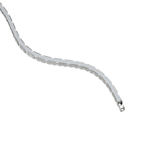 GloboStar® GLOBOSTAR® NEONPRO 61698 Εύκαμπτη Βάση Στήριξης Ειδική για την σειρά Neon Flex Neonpro - Νίκελ Χρώμιο - Μ1000 x Π0.7 x Υ1.2cm - Ρολό 10 Μέτρων