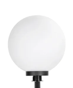 GLOBOSTAR® AGROS 61709 Φωτιστικό Κήπου / Καρφωτό με Ντουί 1 x E27 AC 220-240V Αδιάβροχο IP65 - Λευκό & Μάυρο - Μ40 x Π40 x Υ74cm 11 61709 5