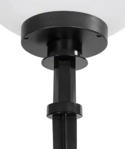 GLOBOSTAR® AGROS 61709 Φωτιστικό Κήπου / Καρφωτό με Ντουί 1 x E27 AC 220-240V Αδιάβροχο IP65 - Λευκό & Μάυρο - Μ40 x Π40 x Υ74cm 12 61709 6