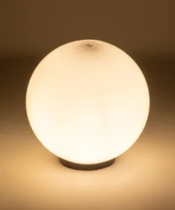 Alternative view of GLOBOSTAR® AGROS 61710 Φωτιστικό Κήπου με Ντουί 1 x E27 AC 220-240V Αδιάβροχο IP65 - Λευκό & Μάυρο - Μ30 x Π30 x Υ32cm