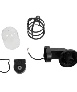 GLOBOSTAR® AGRE 61711 Φωτιστικό Τοίχου - Απλίκα Κήπου με Ντουί 1 x E27 AC 220-240V Αδιάβροχο IP65 - Μάυρο - Μ18 x Π11.5 x Υ22cm 14 61711 7