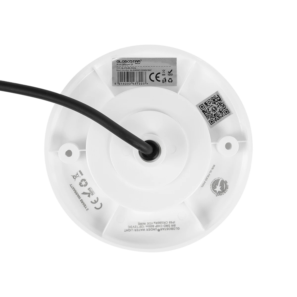GLOBOSTAR® POOLARTY 61715 Υποβρύχιο Φωτιστικό για Σιντριβάνια/Πισίνες LED 8W 640lm 120° DC 12V Αδιάβροχο IP68 Φυσικό Λευκό 4500K Dimmable - Bridgelux SMD Chip - 1m VDE Rubber Καλώδιο - Φ13 x Υ2cm - 3 Χρόνια Εγγύηση 4 GLOBOSTAR® POOLARTY 61715 Υποβρύχιο Φωτιστικό για Σιντριβάνια/Πισίνες LED 8W 640lm 120° DC 12V Αδιάβροχο IP68 Φυσικό Λευκό 4500K Dimmable - Bridgelux SMD Chip - 1m VDE Rubber Καλώδιο - Φ13 x Υ2cm - 3 Χρόνια Εγγύηση - Image 3