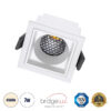 GloboStar® GloboStar® PLUTO-S 60266 Χωνευτό LED Spot Downlight TrimLess Μ6.4xΠ6.4cm 7W 910lm 38° AC 220-240V IP20 Μ6.4 x Π6.4 x Υ4.9cm - Τετράγωνο - Λευκό & Anti-Glare HoneyComb - Φυσικό Λευκό 4500K - Bridgelux COB - 5 Years Warranty
