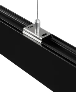 GLOBOSTAR® ALP-LINEAR LUMILINE 61764-3M Επιφανειακό / Κρεμαστό / Επιτοίχιο Προφίλ Αλουμινίου με Λευκό Γαλακτερό Πατητό Κάλυμμα για Ταινίες LED IP20 - Μαύρο Ματ - Μ300 x Π3.5 x Υ7cm 17 61764 6