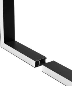 Alternative view of GLOBOSTAR® ALP-CORNER-SIDE90 LUMILINE 61767 Επιφανειακό / Κρεμαστό Προφίλ Αλουμινίου Γωνία με Λευκό Γαλακτερό Πατητό Κάλυμμα για Ταινίες LED IP20 - Μαύρο Ματ - Μ30 x Π3.5 x Υ7cm