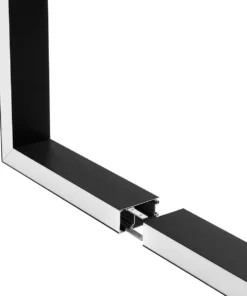 GLOBOSTAR® ALP-CORNER-SIDE90 LUMILINE 61767 Επιφανειακό / Κρεμαστό Προφίλ Αλουμινίου Γωνία με Λευκό Γαλακτερό Πατητό Κάλυμμα για Ταινίες LED IP20 - Μαύρο Ματ - Μ30 x Π3.5 x Υ7cm 12 61767 3