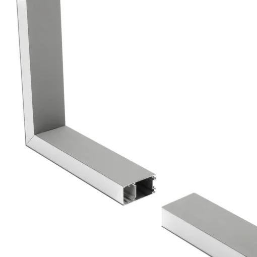GloboStar® GLOBOSTAR® ALP-CORNER-SIDE90 LUMILINE 61768 Επιφανειακό / Κρεμαστό Προφίλ Αλουμινίου Γωνία με Λευκό Γαλακτερό Πατητό Κάλυμμα για Ταινίες LED IP20 - Γκρι Ανθρακί Ματ - Μ30 x Π3.5 x Υ7cm