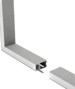 Alternative view of GLOBOSTAR® ALP-CORNER-SIDE90 LUMILINE 61768 Επιφανειακό / Κρεμαστό Προφίλ Αλουμινίου Γωνία με Λευκό Γαλακτερό Πατητό Κάλυμμα για Ταινίες LED IP20 - Γκρι Ανθρακί Ματ - Μ30 x Π3.5 x Υ7cm