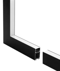 Alternative view of GLOBOSTAR® ALP-CORNER-IN90 LUMILINE 61770 Επιφανειακό / Κρεμαστό Προφίλ Αλουμινίου Γωνία με Λευκό Γαλακτερό Πατητό Κάλυμμα για Ταινίες LED IP20 - Μαύρο Ματ - Μ30 x Π3.5 x Υ7cm