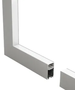 Alternative view of GLOBOSTAR® ALP-CORNER-IN90 LUMILINE 61771 Επιφανειακό / Κρεμαστό Προφίλ Αλουμινίου Γωνία με Λευκό Γαλακτερό Πατητό Κάλυμμα για Ταινίες LED IP20 - Γκρι Ανθρακί Ματ - Μ30 x Π3.5 x Υ7cm