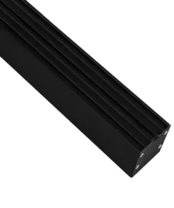 GLOBOSTAR® ALP-LINEAR BRIGHTRAIL 61775-3M Επιφανειακό / Κρεμαστό / Επιτοίχιο Προφίλ Αλουμινίου με Λευκό Γαλακτερό Πατητό Κάλυμμα για Ταινίες LED IP20 - Μαύρο Ματ - Μ300 x Π5 x Υ7.5cm 14 61775 4