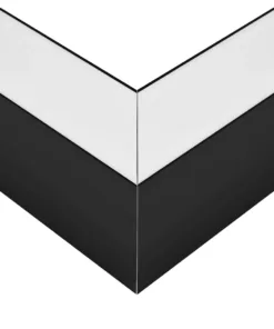 GLOBOSTAR® ALP-CORNER-SIDE90 BRIGHTRAIL 61778 Επιφανειακό / Κρεμαστό Προφίλ Αλουμινίου Γωνία με Λευκό Γαλακτερό Πατητό Κάλυμμα για Ταινίες LED IP20 - Μαύρο Ματ - Μ30 x Π5 x Υ7.5cm 14 61778 5