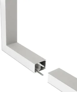 GLOBOSTAR® ALP-CORNER-SIDE90 BRIGHTRAIL 61779 Επιφανειακό / Κρεμαστό Προφίλ Αλουμινίου Γωνία με Λευκό Γαλακτερό Πατητό Κάλυμμα για Ταινίες LED IP20 - Γκρι Ανθρακί Ματ - Μ30 x Π5 x Υ7.5cm 12 61779 3