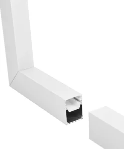 Alternative view of GLOBOSTAR® ALP-CORNER-IN90 BRIGHTRAIL 61780 Επιφανειακό / Κρεμαστό Προφίλ Αλουμινίου Γωνία με Λευκό Γαλακτερό Πατητό Κάλυμμα για Ταινίες LED IP20 - Λευκό Ματ - Μ30 x Π5 x Υ7.5cm