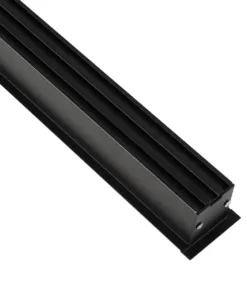 GLOBOSTAR® ALP-LINEAR RECESSA 61786-3M Χωνευτό Προφίλ Αλουμινίου με Λευκό Γαλακτερό Πατητό Κάλυμμα για Ταινίες LED IP20 - Μαύρο Ματ - Μ300 x Π3.5 x Υ4cm 10 61786 5
