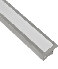 GLOBOSTAR® ALP-LINEAR RECESSA 61787-3M Χωνευτό Προφίλ Αλουμινίου με Λευκό Γαλακτερό Πατητό Κάλυμμα για Ταινίες LED IP20 - Γκρι Ανθρακί Ματ - Μ300 x Π3.5 x Υ4cm 9 61787 3