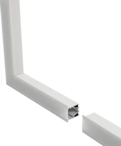 Alternative view of GLOBOSTAR® ALP-CORNER-SIDE90 RECESSA 61788 Χωνευτό Προφίλ Αλουμινίου Γωνία με Λευκό Γαλακτερό Πατητό Κάλυμμα για Ταινίες LED IP20 - Λευκό Ματ - Μ30 x Π3.5 x Υ4cm