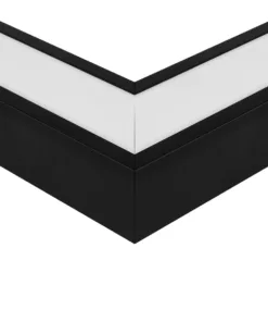 GLOBOSTAR® ALP-CORNER-SIDE90 RECESSA 61789 Χωνευτό Προφίλ Αλουμινίου Γωνία με Λευκό Γαλακτερό Πατητό Κάλυμμα για Ταινίες LED IP20 - Μαύρο Ματ - Μ30 x Π3.5 x Υ4cm 15 61789 6
