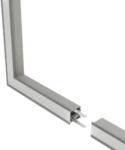 GLOBOSTAR® ALP-CORNER-SIDE90 RECESSA 61790 Χωνευτό Προφίλ Αλουμινίου Γωνία με Λευκό Γαλακτερό Πατητό Κάλυμμα για Ταινίες LED IP20 - Γκρι Ανθρακί Ματ - Μ30 x Π3.5 x Υ4cm 12 61790 3