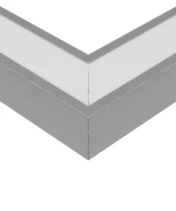 GLOBOSTAR® ALP-CORNER-SIDE90 RECESSA 61790 Χωνευτό Προφίλ Αλουμινίου Γωνία με Λευκό Γαλακτερό Πατητό Κάλυμμα για Ταινίες LED IP20 - Γκρι Ανθρακί Ματ - Μ30 x Π3.5 x Υ4cm 15 61790 6