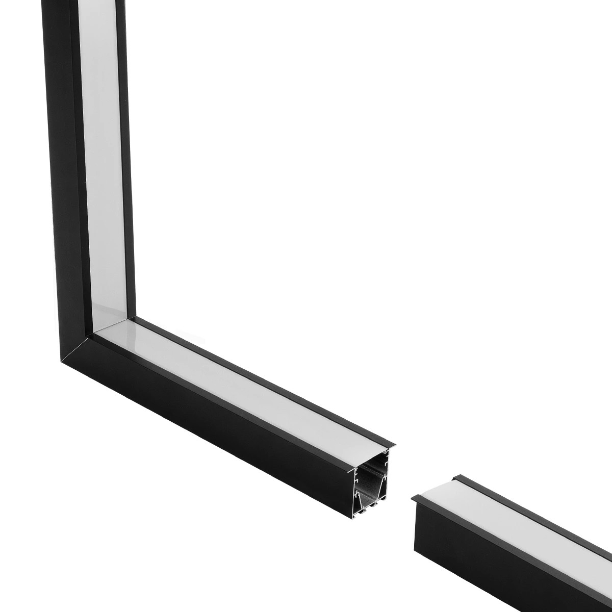 GLOBOSTAR® ALP-CORNER-IN90 RECESSA 61792 Χωνευτό Προφίλ Αλουμινίου Γωνία με Λευκό Γαλακτερό Πατητό Κάλυμμα για Ταινίες LED IP20 - Μαύρο Ματ - Μ30 x Π3.5 x Υ4cm 3 GLOBOSTAR® ALP-CORNER-IN90 RECESSA 61792 Χωνευτό Προφίλ Αλουμινίου Γωνία με Λευκό Γαλακτερό Πατητό Κάλυμμα για Ταινίες LED IP20 - Μαύρο Ματ - Μ30 x Π3.5 x Υ4cm - Image 2