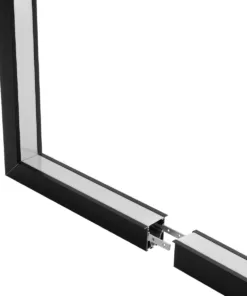 GLOBOSTAR® ALP-CORNER-IN90 RECESSA 61792 Χωνευτό Προφίλ Αλουμινίου Γωνία με Λευκό Γαλακτερό Πατητό Κάλυμμα για Ταινίες LED IP20 - Μαύρο Ματ - Μ30 x Π3.5 x Υ4cm 11 61792 3
