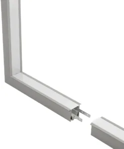 GLOBOSTAR® ALP-CORNER-IN90 RECESSA 61793 Χωνευτό Προφίλ Αλουμινίου Γωνία με Λευκό Γαλακτερό Πατητό Κάλυμμα για Ταινίες LED IP20 - Γκρι Ανθρακί Ματ - Μ30 x Π3.5 x Υ4cm 11 61793 3