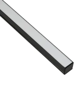 GLOBOSTAR® ALP-LINEAR GLOWTRACK 61797-3M Επιφανειακό Προφίλ Αλουμινίου με Λευκό Γαλακτερό Πατητό Κάλυμμα για Ταινίες LED IP20 - Μαύρο Ματ - Μ300 x Π2 x Υ2cm - Πακέτο 5 Τεμαχίων 9 61797 3