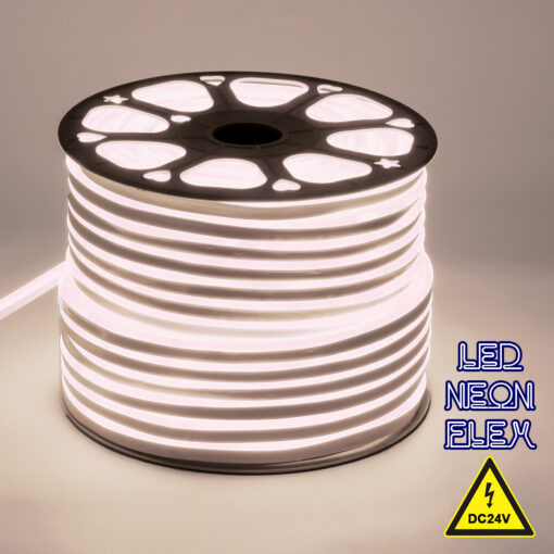 GloboStar® GLOBOSTAR® NEOVALE 70561 Ταινία Neon Flex LED 12W/m 960lm/m 120° DC 24V Αδιάβροχο IP65 120 x SMD2835 Chip/m Φυσικό Λευκό 4500K Dimmable - Μ100 x Π0.8 x Υ1.6cm - 3 Χρόνια Εγγύηση