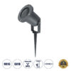 GloboStar® GloboStar® GARDELINI 61482 Καρφωτό Κινούμενο Φωτιστικό Σποτ Κήπου με Ντουί 1 x GU10 VDE Certified AC 220-240V Αδιάβροχο IP65 - Σώμα Αλουμινίου & Υψηλής Αντοχής Tempered Glass & Μ40cm VDE Καλώδιο Σύνδεσης - Φ10 x Υ30cm - Γκρι Ανθρακί - 5 Χρόνια Εγγύηση