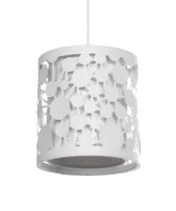 GloboStar® GLOBOSTAR® PETAL 203-0065 Μοντέρνο Κρεμαστό Φωτιστικό Οροφής με Ντουί 1 x E27 AC 220-240V IP20 - Λευκό - Μ23 x Π23 x Υ30cm