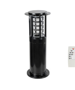 GloboStar® GLOBOSTAR® SOLARMIS 90536 Φωτιστικό Κολωνάκι Κήπου LED 10W 180lm 120° με Ενσωματωμένο Φωτοβολταϊκό Panel 6V 5W & Επαναφορτιζόμενη Μπαταρία Li-ion 3.2V 6000mAh με Αισθητήρα Ημέρας-Νύχτας Αδιάβροχο IP65 All in One CCT 6000K-4500K-2700K - Γκρι Ανθρακί - Μ22 x Π22 x Υ59cm - 2 Χρόνια Εγγύηση