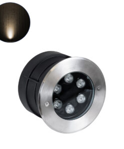 GloboStar® GloboStar® UNDERWATER-JULIA 90565 Υποβρύχιο Χωνευτό Φωτιστικό Σποτ Ειδικό για Σιντριβάνια LED 6W 540lm 15° DC 24V Αδιάβροχο IP68 Φ15 x Υ10.2cm Θερμό Λευκό 2700K - Ανοξείδωτο Ατσάλι - 3 Years Warranty