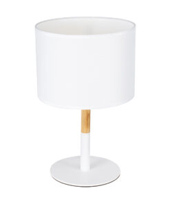 Μπεζ Ξύλο με Λευκό Ύφασμα - Μ25 x Π25 x Υ40cm