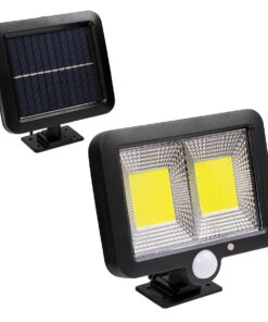 GloboStar® GloboStar® 71461 Αυτόνομος Ηλιακός Προβολέας LED 108 2 x COB 25W 1400lm με Ενσωματωμένη Μπαταρία 2400mAh - Φωτοβολταϊκό Πάνελ με Αισθητήρα Ημέρας-Νύχτας - PIR Αισθητήρα Κίνησης Αδιάβροχο IP65 Ψυχρό Λευκό 6000K