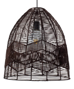 GloboStar® GLOBOSTAR® ALOHA 01752 Boho Κρεμαστό Φωτιστικό Οροφής με Ντουί 1 x E27 AC 220-240V IP20 - Καφέ - Μ45 x Π45 x Υ48cm