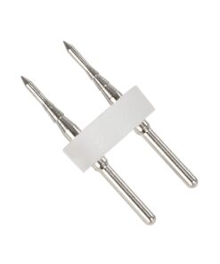 GloboStar® GloboStar® 70650 Σύνδεσμος Καρφάκι για Μονόχρωμο & RGB Φωτοσωλήνα LED 360° Degree 2 Pin