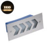 GloboStar® GloboStar® WALLLIGHT-ARINA 90670 Χωνευτό Φωτιστικό Τοίχου LED 6W 660lm 120° DC 24V Αδιάβροχο IP67 Μ17 x Π7 x Υ5.5cm Θερμό Λευκό 3000K - Ανοξείδωτο Ατσάλι - 3 Years Warranty