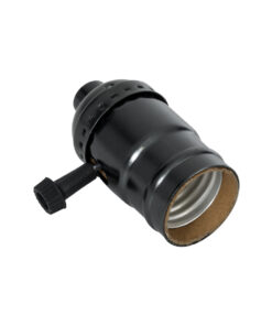 GloboStar® GloboStar® 78967 Ντουί Vintage Industrial Retro E27 με Διακόπτη ON/OFF - Μαύρο - Μ5.5 x Π3.6 x Υ7cm